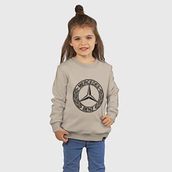 Свитшот хлопковый детский Mercedes-Benz, цвет: миндальный — фото 2