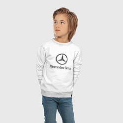 Свитшот хлопковый детский Logo Mercedes-Benz, цвет: белый — фото 2