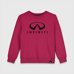 Свитшот хлопковый детский Infiniti logo, цвет: маджента