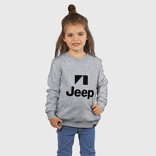 Детский свитшот Jeep logo / Меланж – фото 3