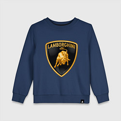 Свитшот хлопковый детский Lamborghini logo, цвет: тёмно-синий
