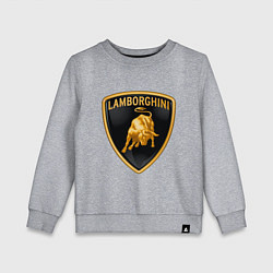 Свитшот хлопковый детский Lamborghini logo, цвет: меланж