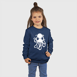 Свитшот хлопковый детский Кракен-осьминог, цвет: тёмно-синий — фото 2