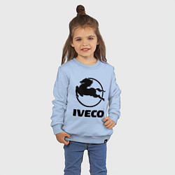 Свитшот хлопковый детский Iveco, цвет: мягкое небо — фото 2