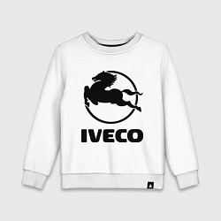 Свитшот хлопковый детский Iveco, цвет: белый