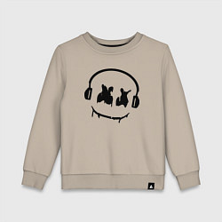 Свитшот хлопковый детский Marshmello Music, цвет: миндальный