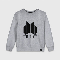 Свитшот хлопковый детский BTS ARMY, цвет: меланж