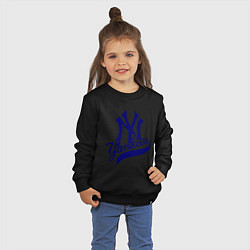 Свитшот хлопковый детский NY - Yankees, цвет: черный — фото 2