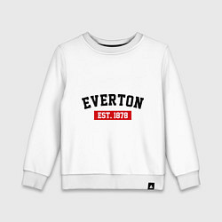 Свитшот хлопковый детский FC Everton Est. 1878, цвет: белый