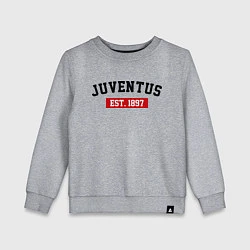 Свитшот хлопковый детский FC Juventus Est. 1897, цвет: меланж