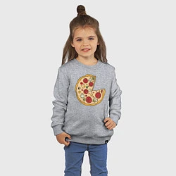Свитшот хлопковый детский Пицца парная, цвет: меланж — фото 2