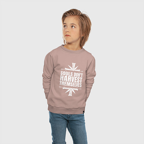 Детский свитшот Harvest Themselves / Пыльно-розовый – фото 4