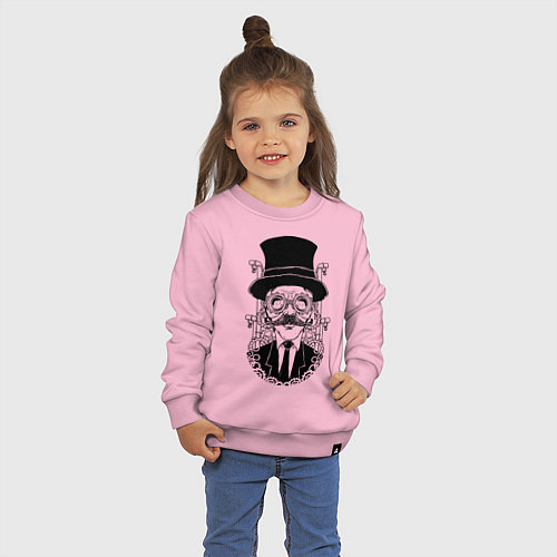 Детский свитшот Steampunk Man / Светло-розовый – фото 3