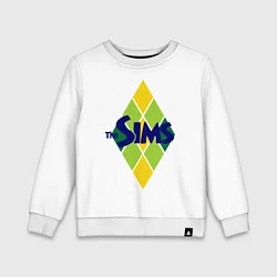 Свитшот хлопковый детский The Sims, цвет: белый