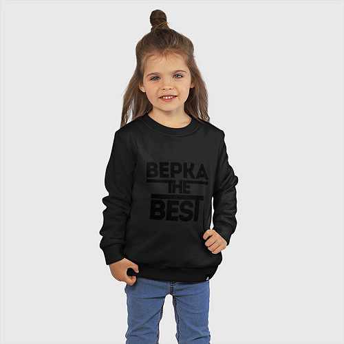 Детский свитшот Верка the best / Черный – фото 3