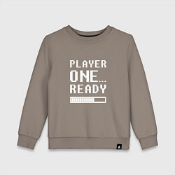Свитшот хлопковый детский Ready Player One Loading, цвет: утренний латте