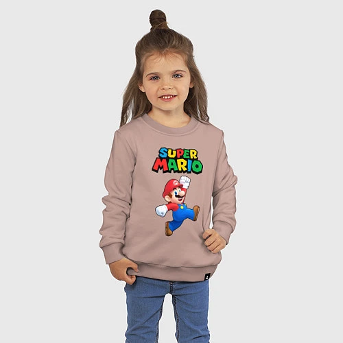 Детский свитшот Super Mario / Пыльно-розовый – фото 3