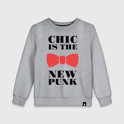 Свитшот хлопковый детский Chic is the new punk, цвет: меланж