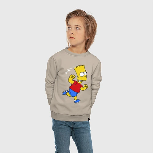 Детский свитшот Барт: бой без правил / Миндальный – фото 4