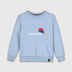 Свитшот хлопковый детский Армения, цвет: мягкое небо