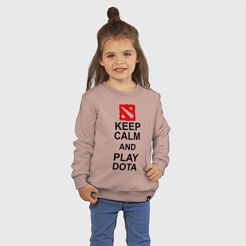 Детский свитшот Keep Calm & Play Dota / Пыльно-розовый – фото 3