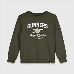 Свитшот хлопковый детский Arsenal Guinners, цвет: хаки