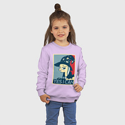 Свитшот хлопковый детский MLP: Yes I Can, цвет: лаванда — фото 2