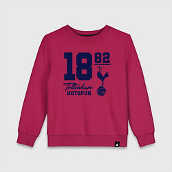 Свитшот хлопковый детский FC Tottenham 1882, цвет: маджента