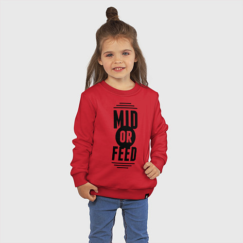 Детский свитшот Mid or feed / Красный – фото 3