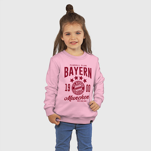 Детский свитшот Bayern Munchen 1900 / Светло-розовый – фото 3