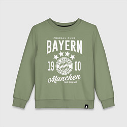 Свитшот хлопковый детский Bayern Munchen 1900, цвет: авокадо