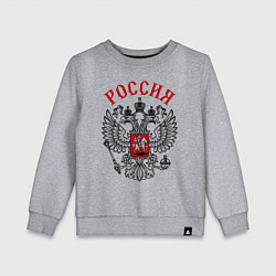 Свитшот хлопковый детский Россия, цвет: меланж