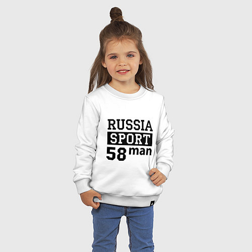 Детский свитшот Russia sport / Белый – фото 3