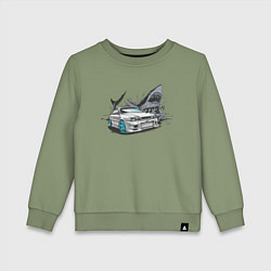 Свитшот хлопковый детский Toyota Chaser 100, цвет: авокадо