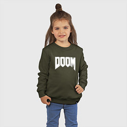 Свитшот хлопковый детский DOOM, цвет: хаки — фото 2