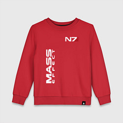 Свитшот хлопковый детский MASS EFFECT N7, цвет: красный
