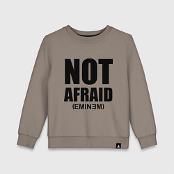 Свитшот хлопковый детский Not Afraid, цвет: утренний латте