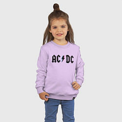 Свитшот хлопковый детский AC/DC, цвет: лаванда — фото 2