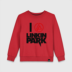 Свитшот хлопковый детский I love Linkin Park, цвет: красный