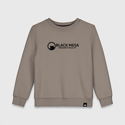 Свитшот хлопковый детский Black Mesa: Research Facility, цвет: утренний латте