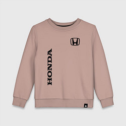 Свитшот хлопковый детский HONDA, цвет: пыльно-розовый