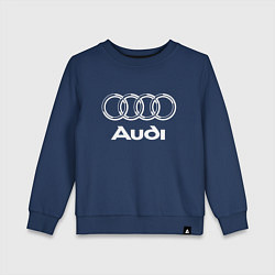 Свитшот хлопковый детский AUDI, цвет: тёмно-синий