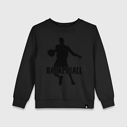 Свитшот хлопковый детский Basketball Player, цвет: черный