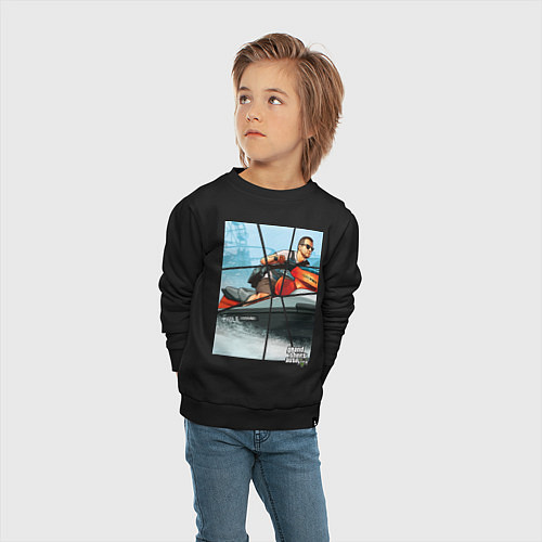 Детский свитшот GTA 5: Sea ​​races / Черный – фото 4