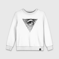 Свитшот хлопковый детский The well-known eye, цвет: белый