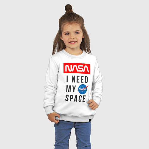 Детский свитшот Nasa i need my space / Белый – фото 3