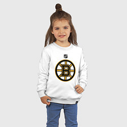 Свитшот хлопковый детский Boston Bruins NHL, цвет: белый — фото 2