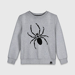 Свитшот хлопковый детский Страшный паук, цвет: меланж