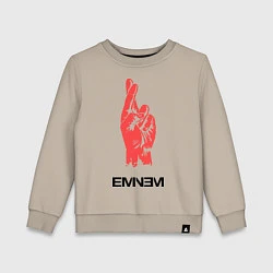 Свитшот хлопковый детский Eminem Hand, цвет: миндальный