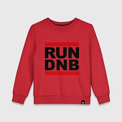 Свитшот хлопковый детский RUN DNB, цвет: красный